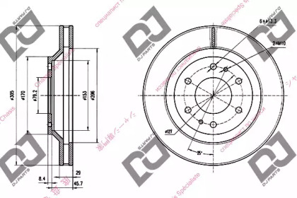 Тормозной диск DJ PARTS BD1214